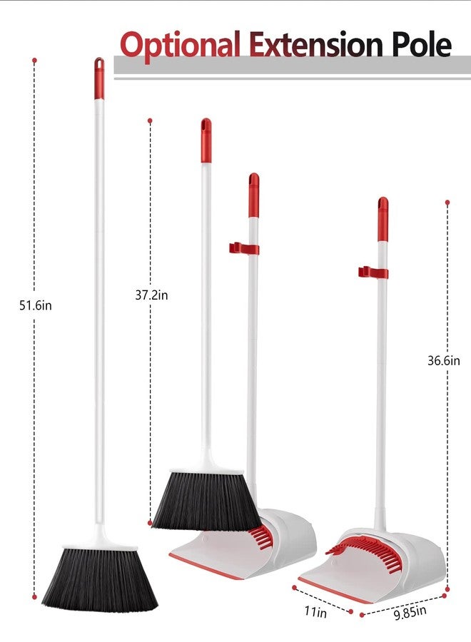 YANXUS Broom and Dustpan Set, Broom and Dustpan Set for Home, Dustpan with 52" Long Handle Broom Combo Set, Standing Dustpan and Broom Set for Home Kitchen Room Office Lobby Floor Cleaning - Image 3